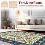 Classic Blue Runner Impressionist Garden Geometry Fusion(Yellow)