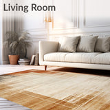 Brown Beige Distressed Kitchen Non Skid Runner(Beige)