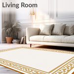 Minimalist Borderline with Symmetrical Interlocking Motifs (Brown) - ODIKA