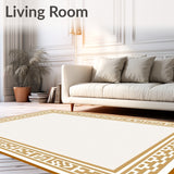 Minimalist Borderline with Symmetrical Interlocking Motifs (Brown) - ODIKA