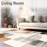 Abstract Animal Inspired Design with Brown and Silver(Beige)