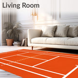 Tennis Court Outline(Orange)