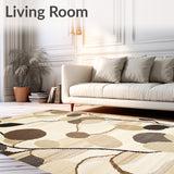 Beige Brown Patterned Area(Beige)