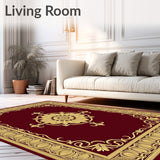 Medallion Scrollwork with Flourishing Baroque Motifs(Red)