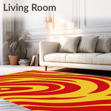 Abstract Flame Wave with Dynamic Energy Flow Design(Red)