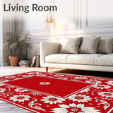 Seasonal Deluxe Ultrasoft Velvet Decorative Flooring(Red)