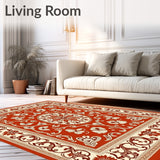 Heirloom Elegant Floral Scroll Sophisticated Artistry Crafted(Red)