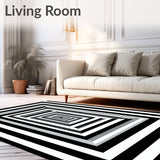 Boho Chic Black & Checkered Modern Design(Black)