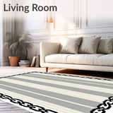Lighthouse Beacon Stripes with Harbor Chain Links(Gray)
