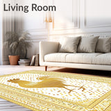 Extra Long Beige Rooster Runner(Gold)