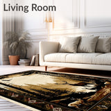 Country Lodge Bathroom Runner Woodsy Wildlife Decorative Floor Carpet(Beige)