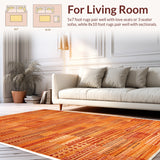 Ultra Soft Area Rug, Non Slip, Stain Resistant, Washable Area Rugs for Living Room, Bedroom, Fluffy Shaggy Plush(Orange)