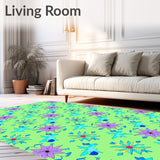 Celestial Mosaic Dreamscape Starburst Abstract Interlocking(Green)