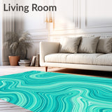 Rippling Ocean Tides Flowing Dynamic Nautical Maritime Surf(Blue)