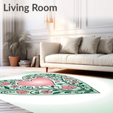 Art Nouveau Flourish with Interwoven Leafy Scrolls(Pink)