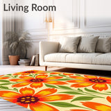 Botanical Bloom Showcasing Layered Petal Silhouettes(Orange)