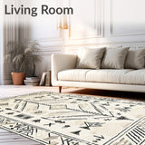 Boho Bliss Indoor/ Beige Runner Durable &(Beige)