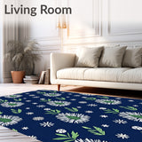 Snowy Pinecone Winter Wonderland Frosty Magical Entryway(Blue)