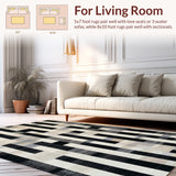 Barcode Bliss Linear Stripe Design Woven Accent(Beige)