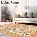 Desert Bloom Geometric Patterned Area for Floor Decor(Beige)