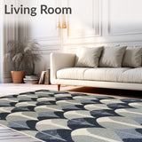 Art Deco Accent with Symmetrical Fan Motif and Metallic Silver Highlights(Gray)