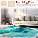 Coastal Wave Abstract Surf Design(Blue)