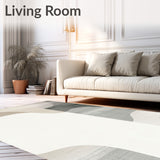 Contemporary Abstract Area Grey & Beige Minimalist Design(Beige)