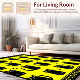 Stylish Modern Black Cat Artwork(Yellow)