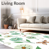 Enchanted Poppy Moth Moonlight Botanical Tapestry(Blue)