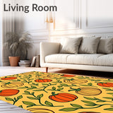 Autumn Harvest Pumpkin Patch Half Moon Decorative(Orange)