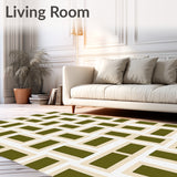 Retro Grid Design Floor with Alternating(Beige)