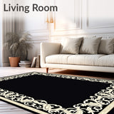 Traditional Rococo Scroll and Foliage Arrangement(Black)