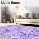 Plush Blossom Swirl Contemporary Accent(Purple)