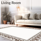 Artisan Floral Lattice with Distressed Filigree and Arabesque(Brown)