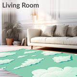 Fluffy Cloud Formation with Dreamy Sky (Green)