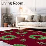 Elegant Pinecone Wreath Botanical Seasonal Adornment(Red)