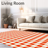 Gingham Patchwork Countryside Decoration(Red)