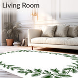 Festive Pine Branch Design Seasonal Celebration Floor Covering(Green)