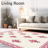 Classic Fleur de Network with Decorative Interlocking Motifs(Pink)