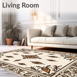 Artisanal Paisley Fade Proof Slip Resistant Compact Adornment(Ivory)