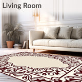 Scrollwork Vine Tracery with Ornamental Leaf Detailing(Brown)