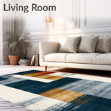 Eclectic Funky Ink Wash Design Abstract in Multi Tone(Blue)