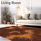 Abstract Brushstroke Canvas with Artistic Paint Splatters(Brown)