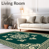 Traditional with Intricate Paisley Border Details(Green)