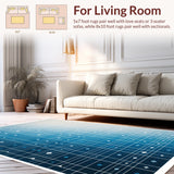 Ultra Soft Area Rug, Non Slip, Stain Resistant, Washable Area Rugs for Living Room, Bedroom, boys space theme nursery(Blue)