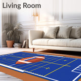 Football Field Yard Lines Pigskin Graphic(Blue)