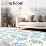 Paisley Garden Motif with Artistic Swirl(Beige)