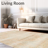 Area Distressed Medallion Floor Beige(Beige)