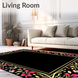 Modern Boho Laurel Branches with Festive Holly and Berry Accents(Black)