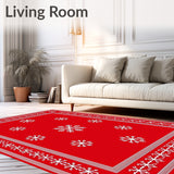 Festive Snowflake Winter Holiday Decorative Accent(Red)